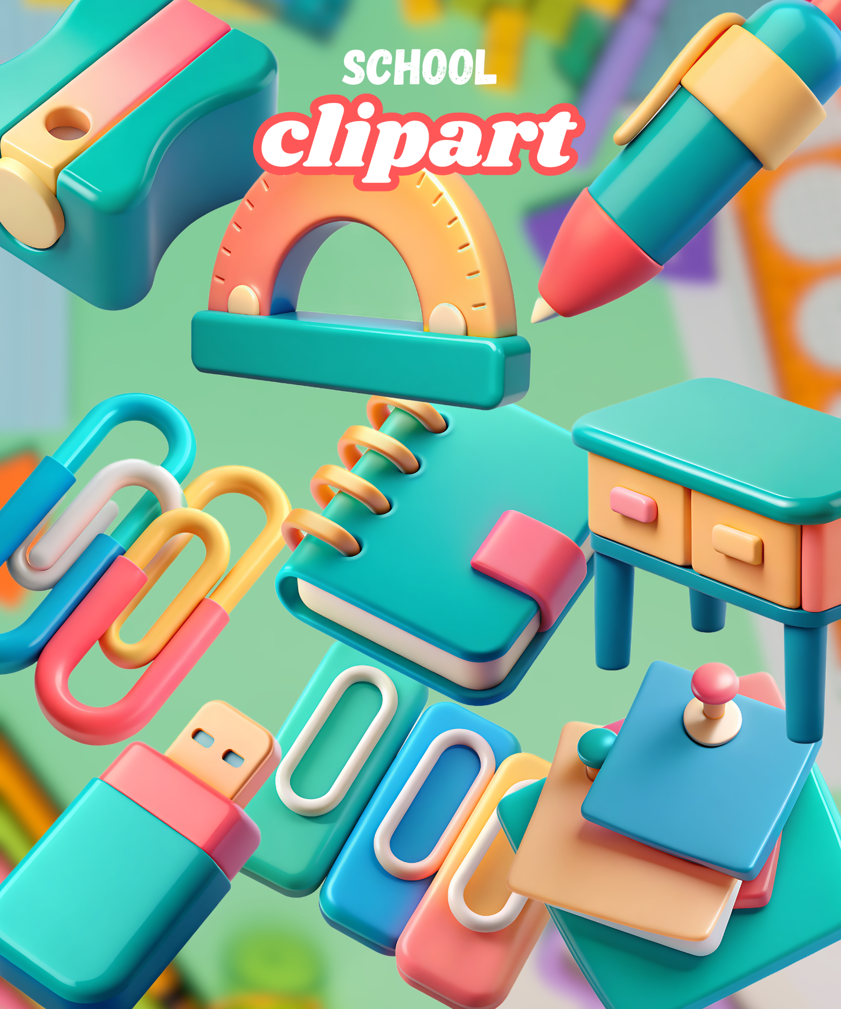 School Office Supplies Clipart