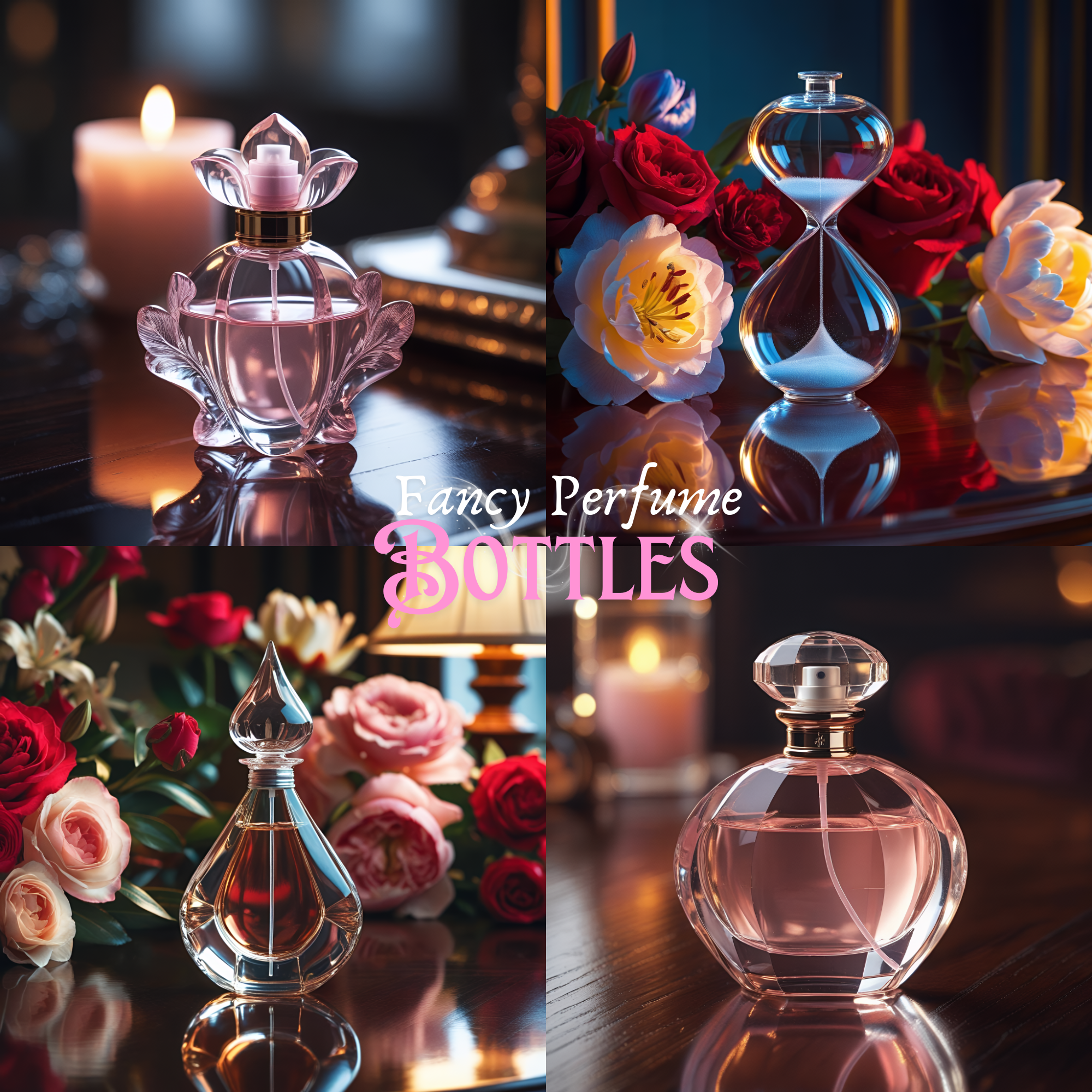 Elegant Perfume Bottle Clipart Bundle