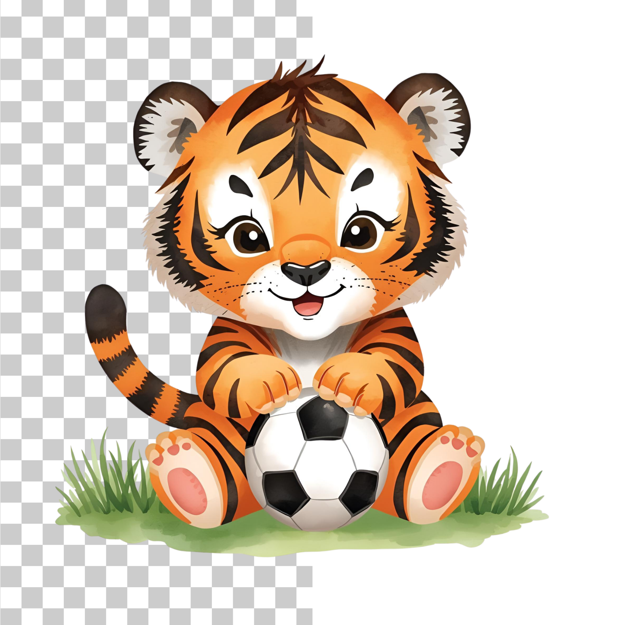 Cute Tiger Clipart Bundle, Free Tiger Clipart Digital PNGs for Crafts & Kids Projects