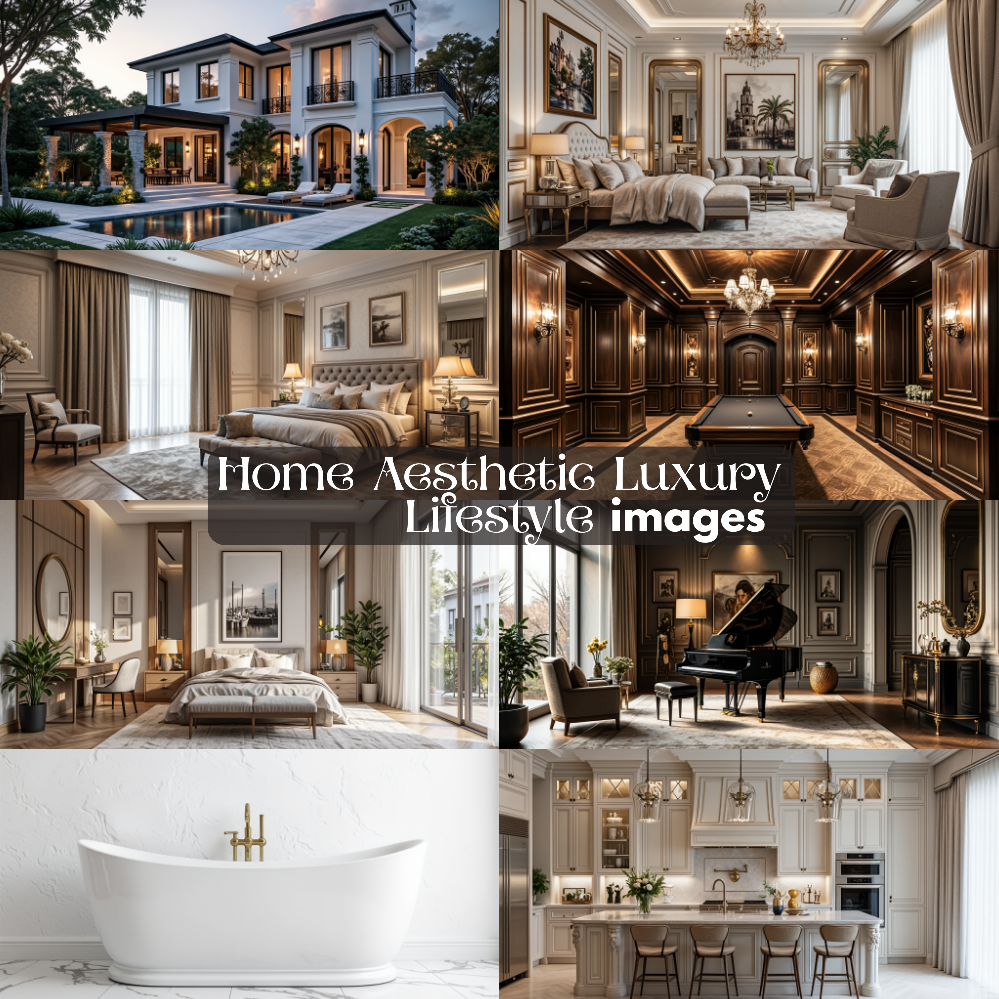 Ultimate Luxury Lifestyle Image Bundle: Social Media, Design & Decor, opulent images