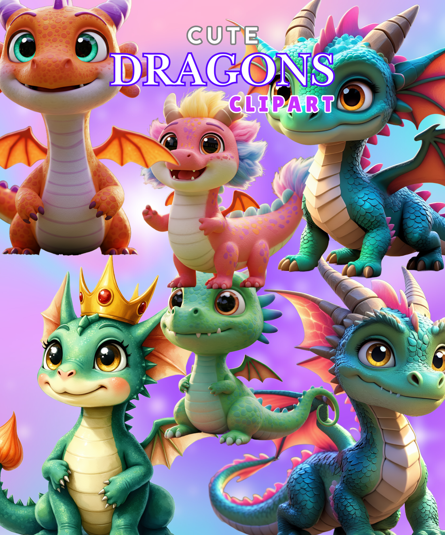 Cute Dragons Clipart, dragons images