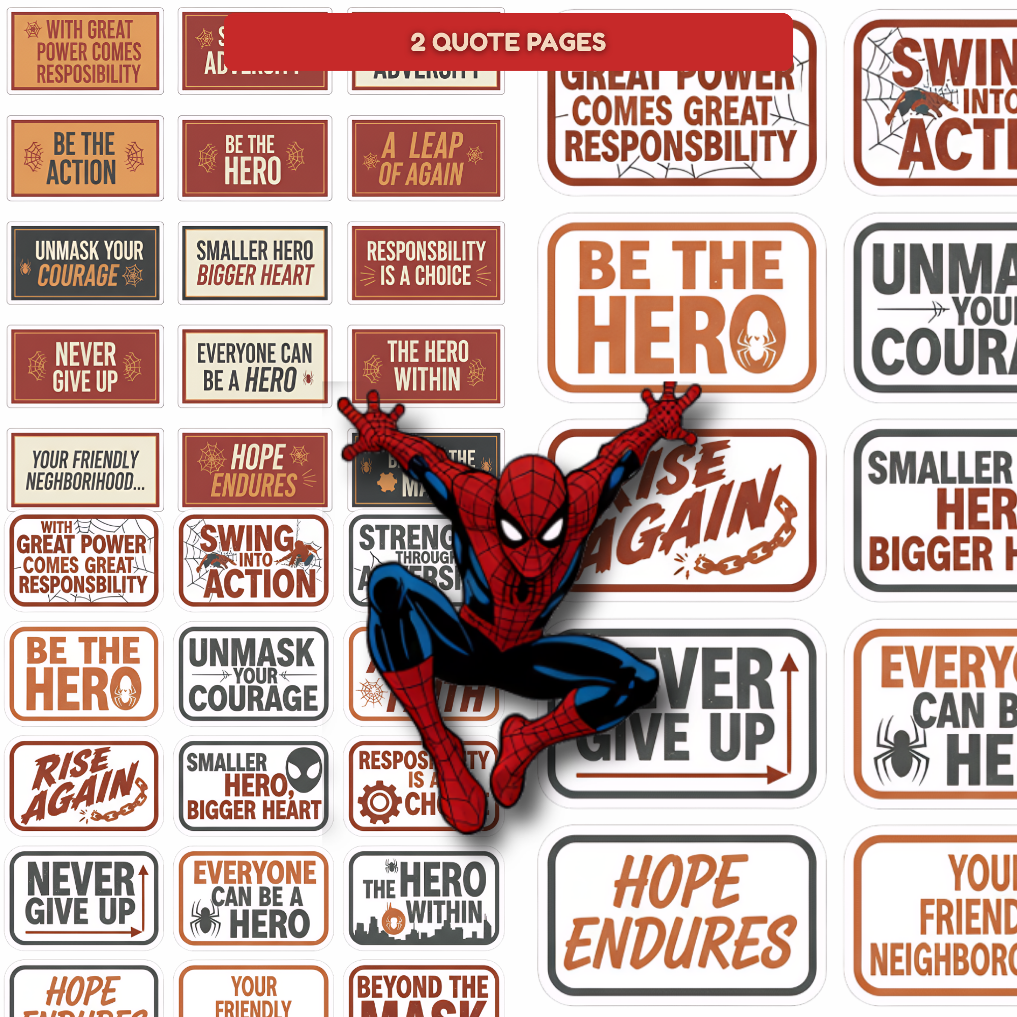 Spiderman Digital Junk Journal Kit | Superhero Junk Journal pages | Superhero Scrapbook Ephemera Kids Journal