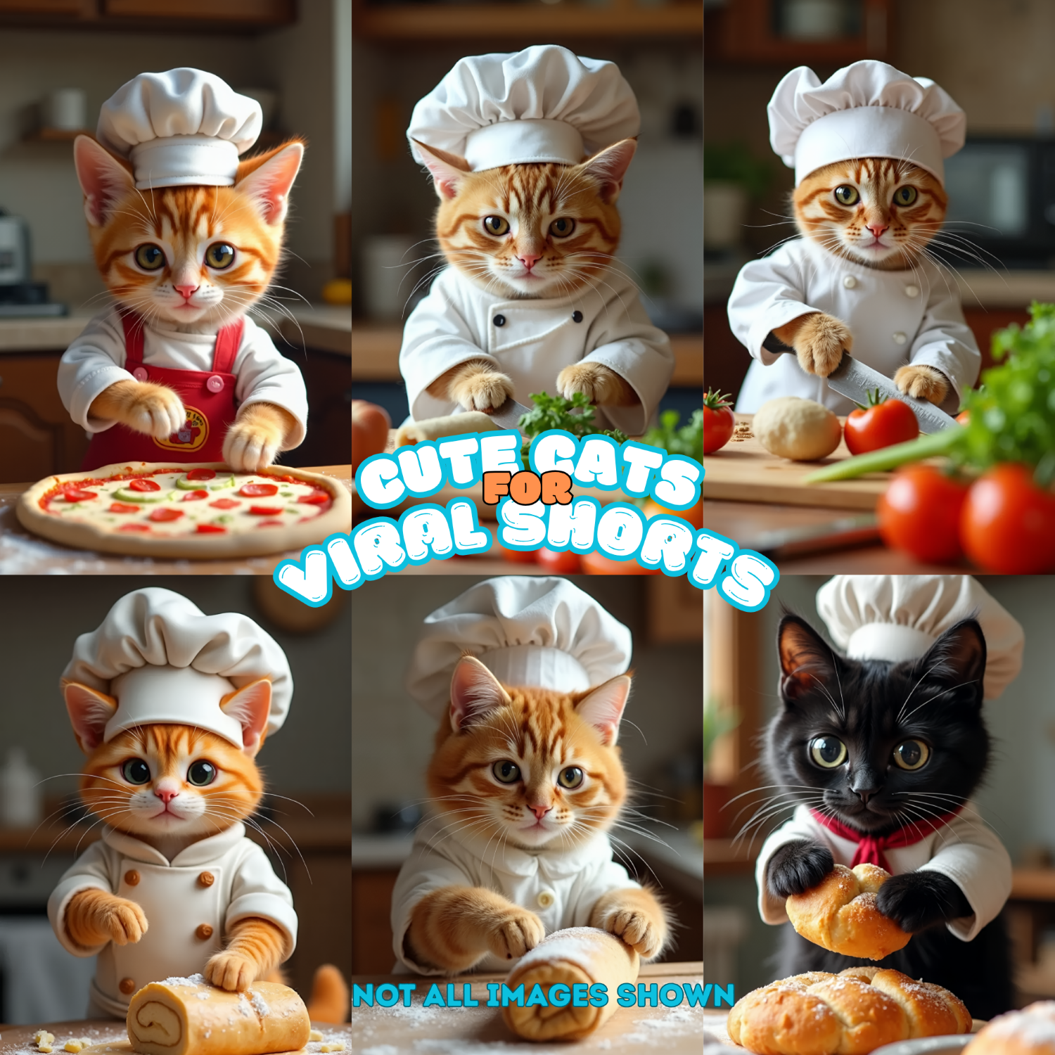 Cute Cats Viral Bundle, Adorable Chef Cats 