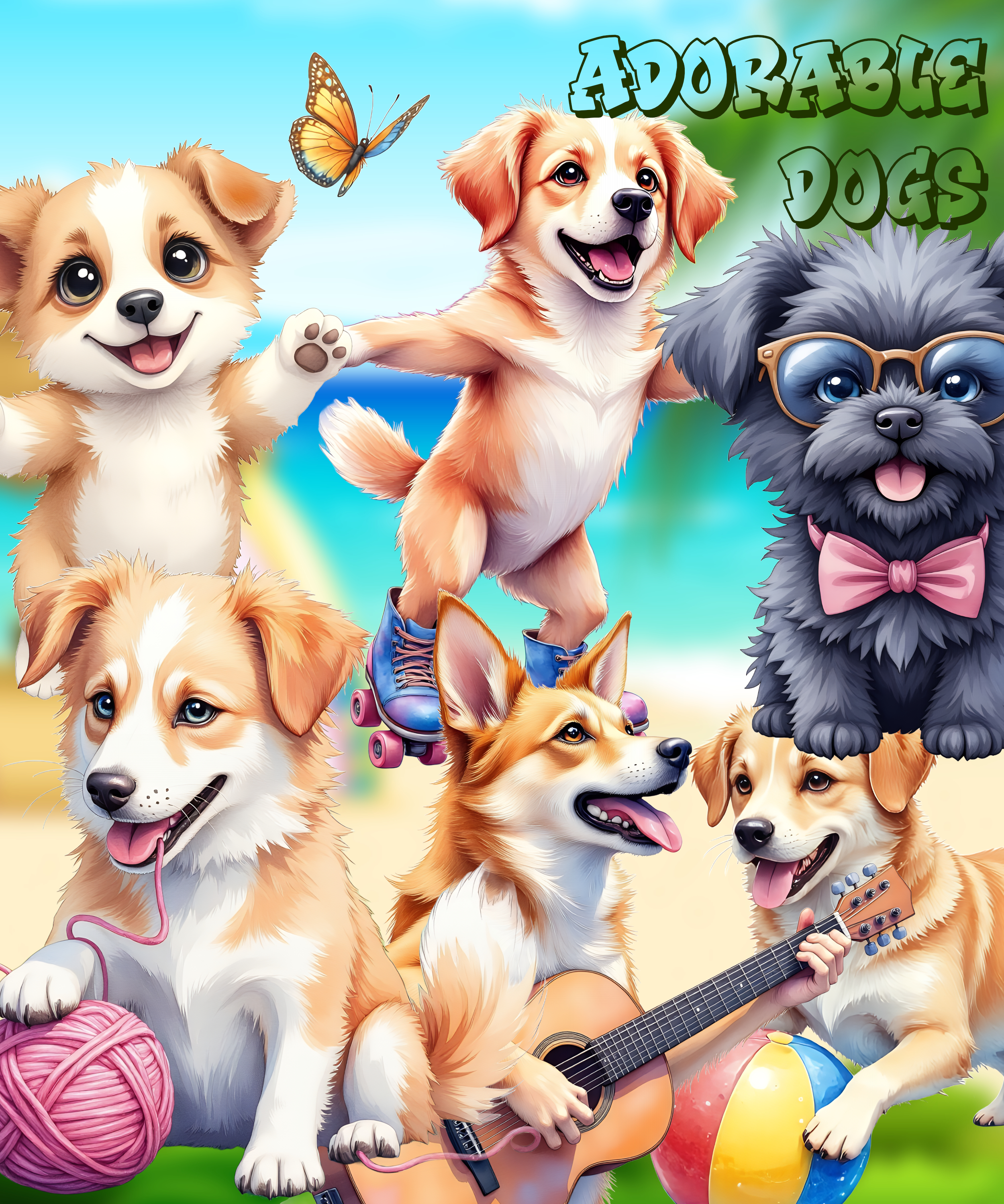Adorable Dogs Clipart, dogs overlays, clipart
