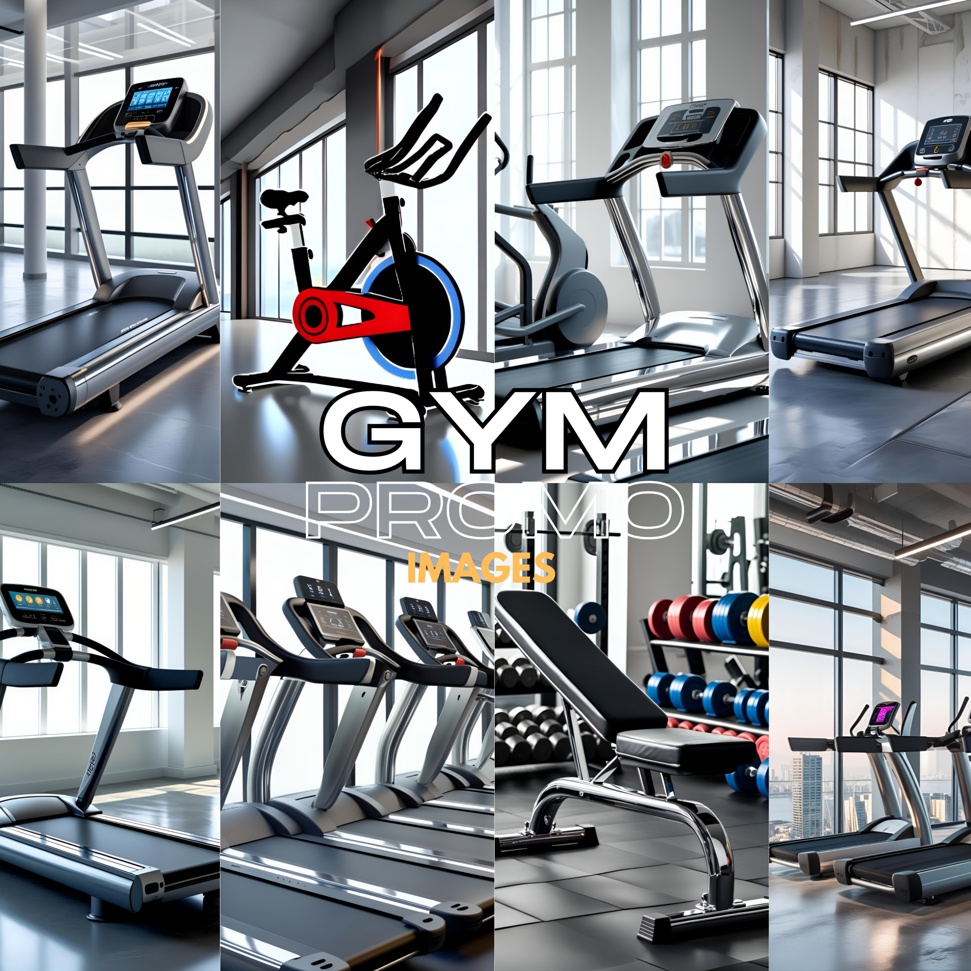 Dynamic Gym Visuals: Gym add images, canva images, weight images