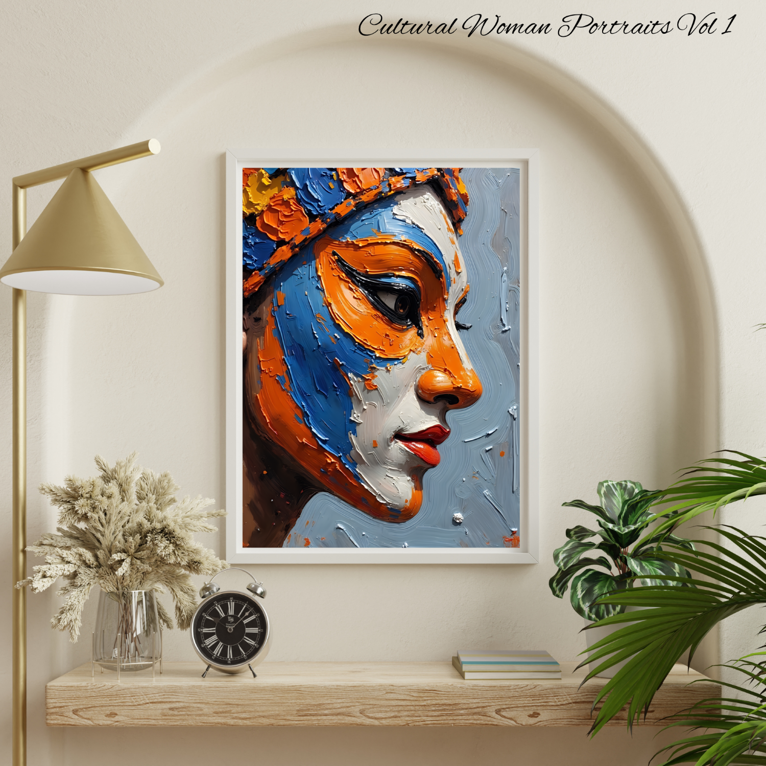 Vibrant Cultural Woman Portraits Prints V1 Set of 5 Unique Designs | Instant Digital Download - v1