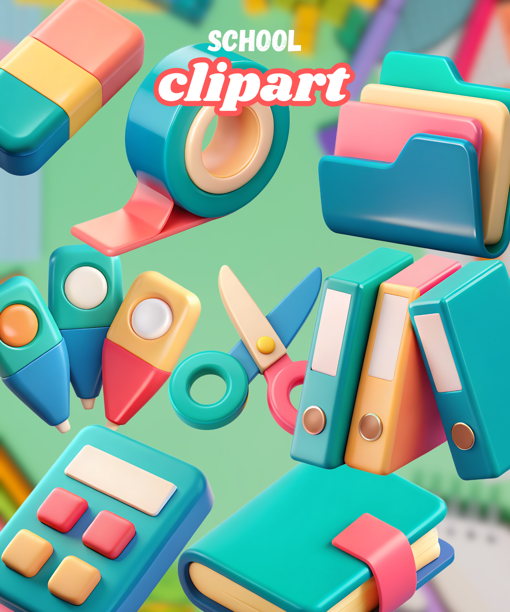 School Office Supplies Clipart