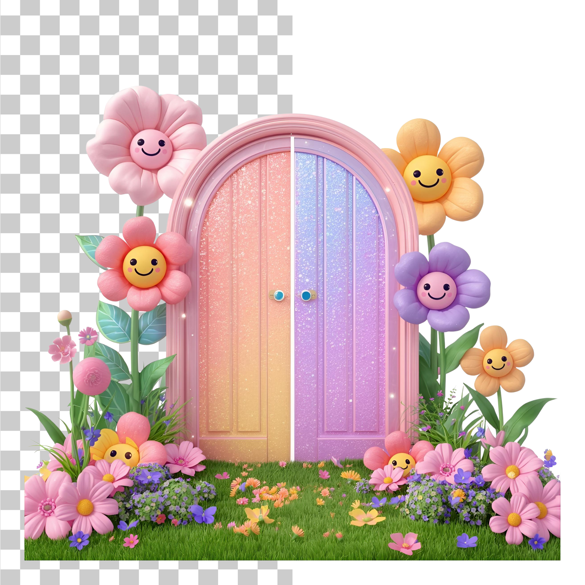 FREE Magic Doors Clipart Bundle - Whimsical Fantasy PNGs for Digital Art