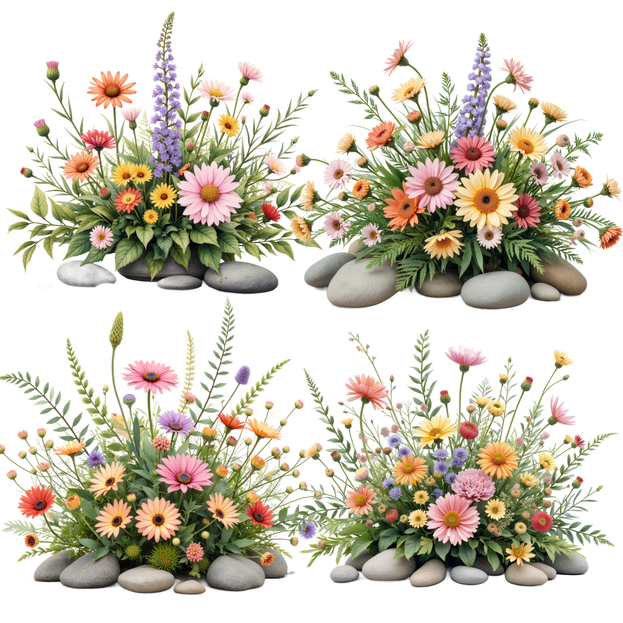 Spring Summer Floral Clipart Set | Botanical Illustrations, flower cliparts