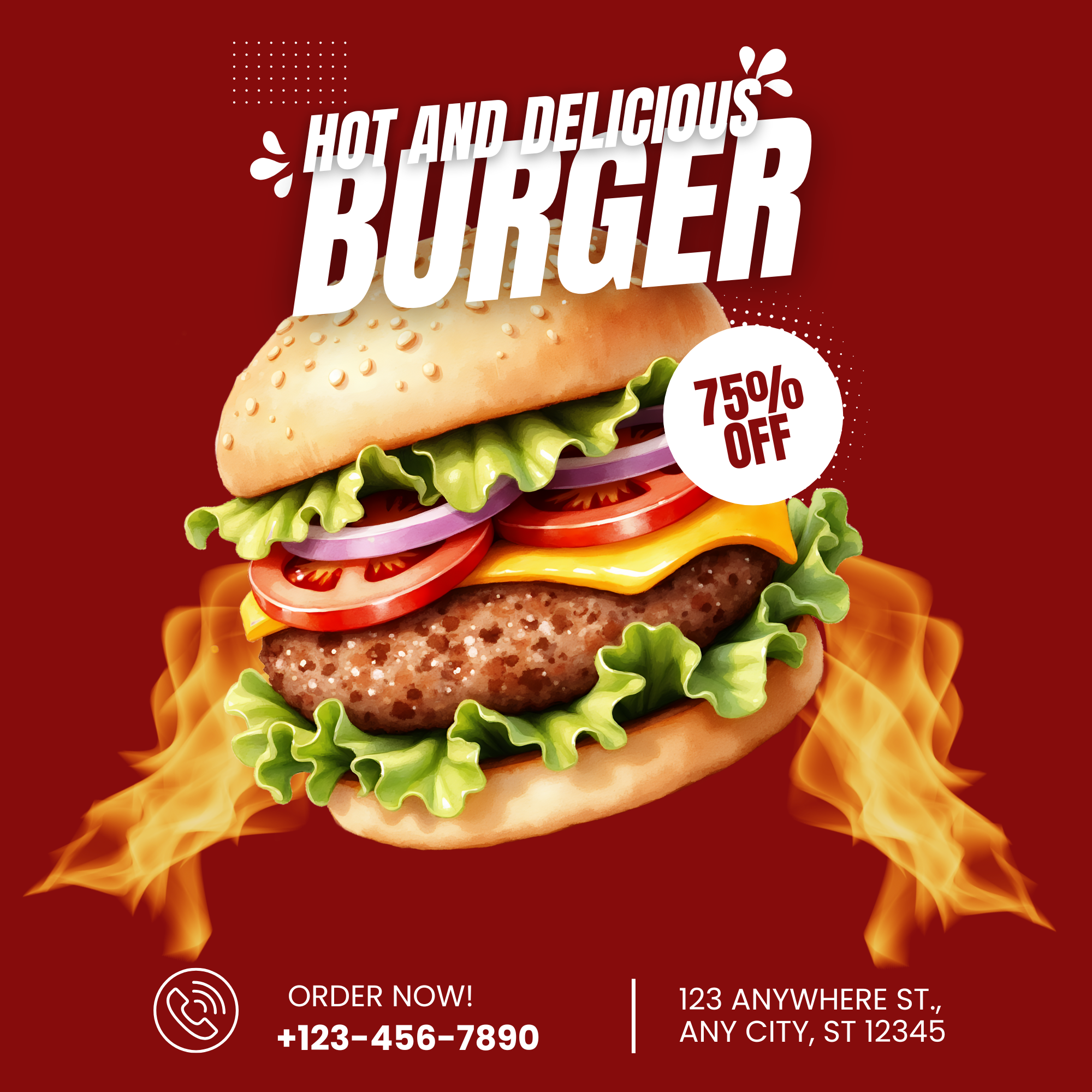 Delicious Burgers & Fries Clipart