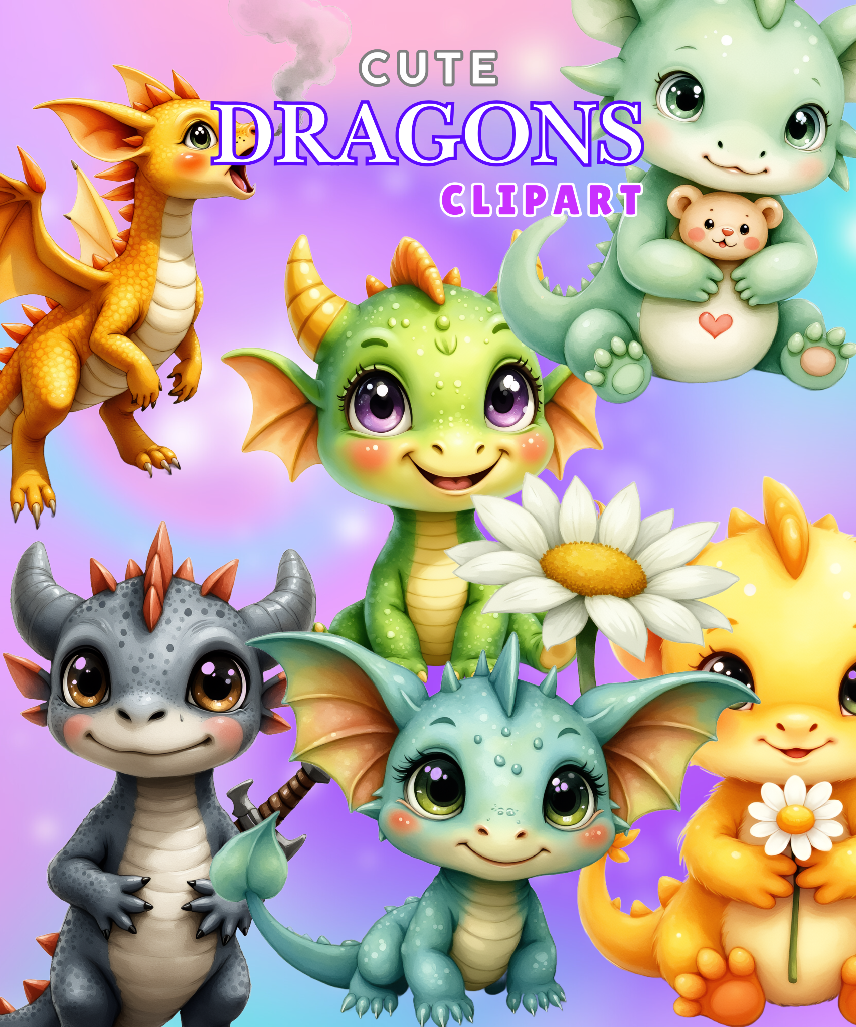 Cute Dragons Clipart, dragons images