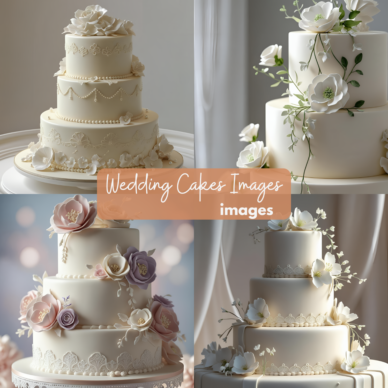 Dreamy Wedding Cake Clipart Bundle, Floral Cake Graphics for Invitations & Decor, wedding images, cake ideas