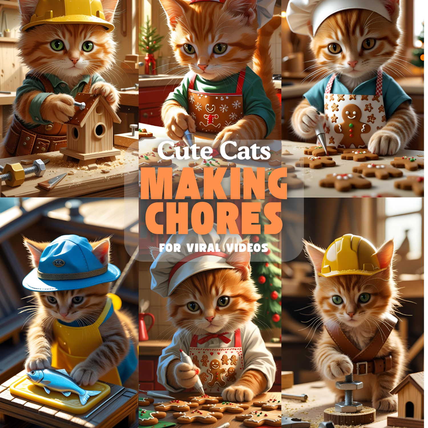 Beyond Adorable: Cute Cats Doing Chores, cats images, cats clipart