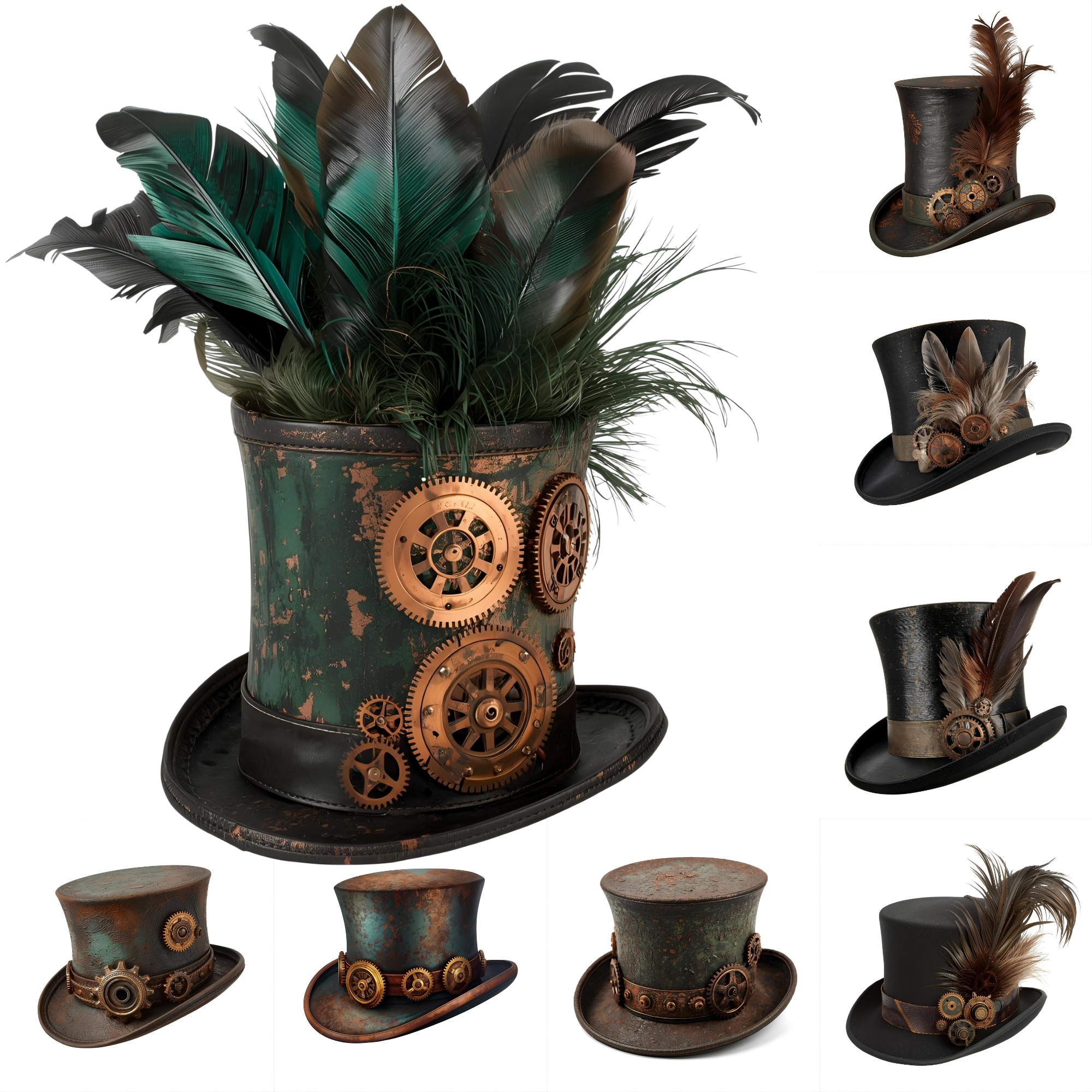 Steampunk Elements Clipart Bundle 2, Vintage Gears & Clockwork, Industrial Digital Elements, Mechanical Parts, Junk Journal Steampunk