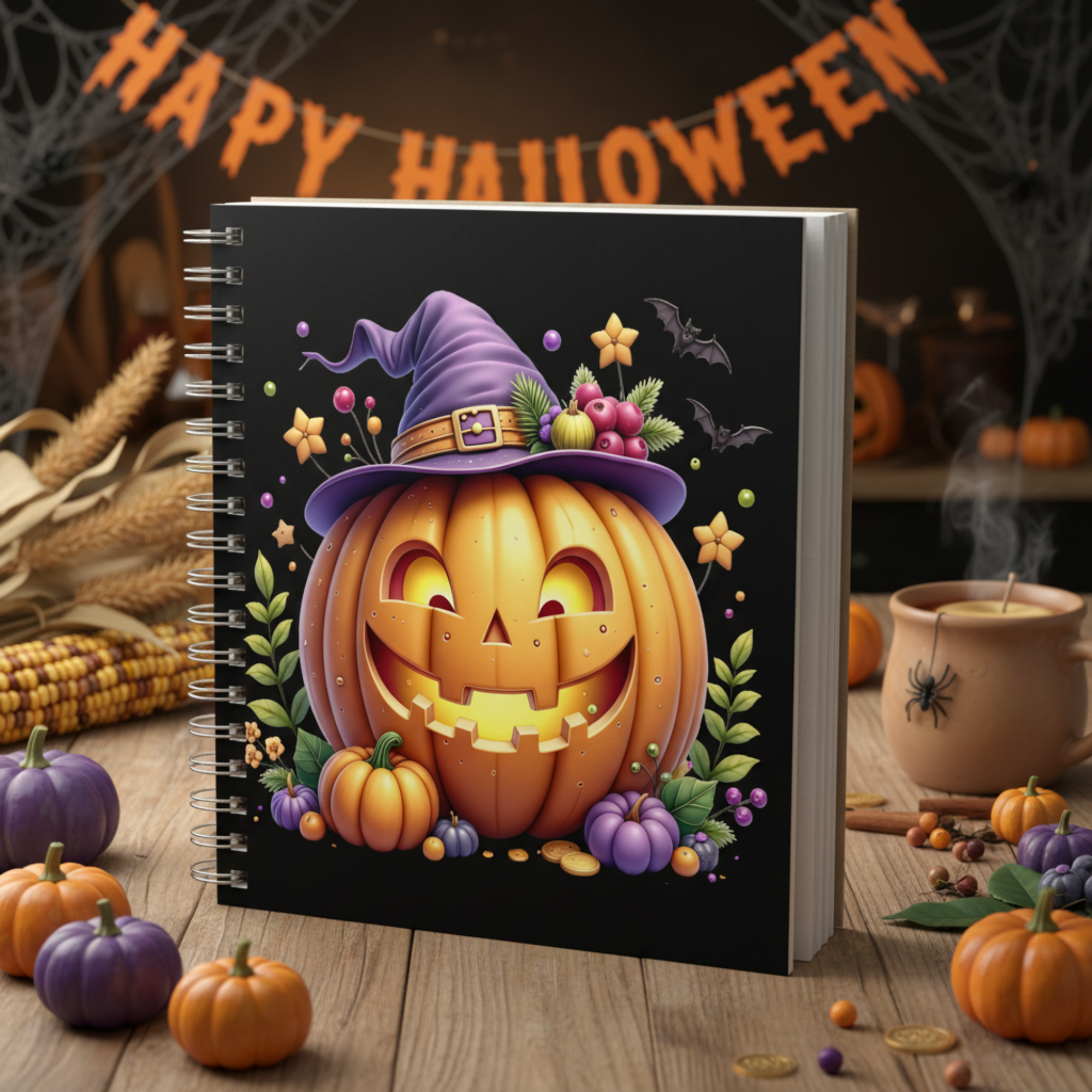 Cute Halloween Clipart Bundle |Spooky Kawaii Witch & Ghost PNGs | Digital Download