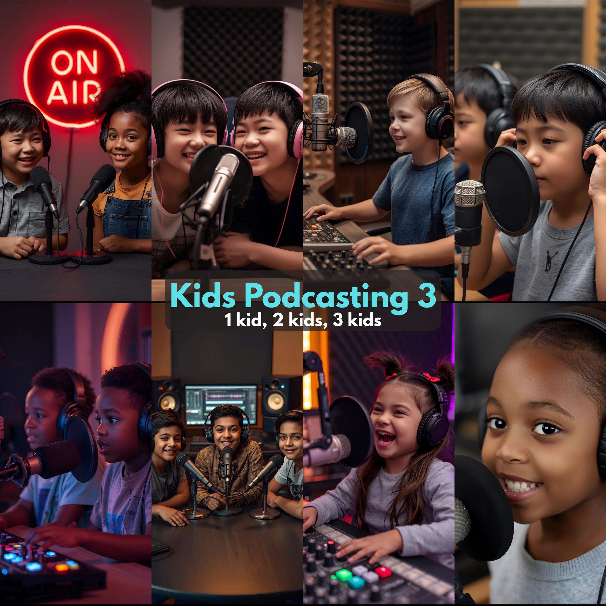 Kids Podcasting PNGs for Broadcast Baby Podcasting viral videos youtube talk podcast