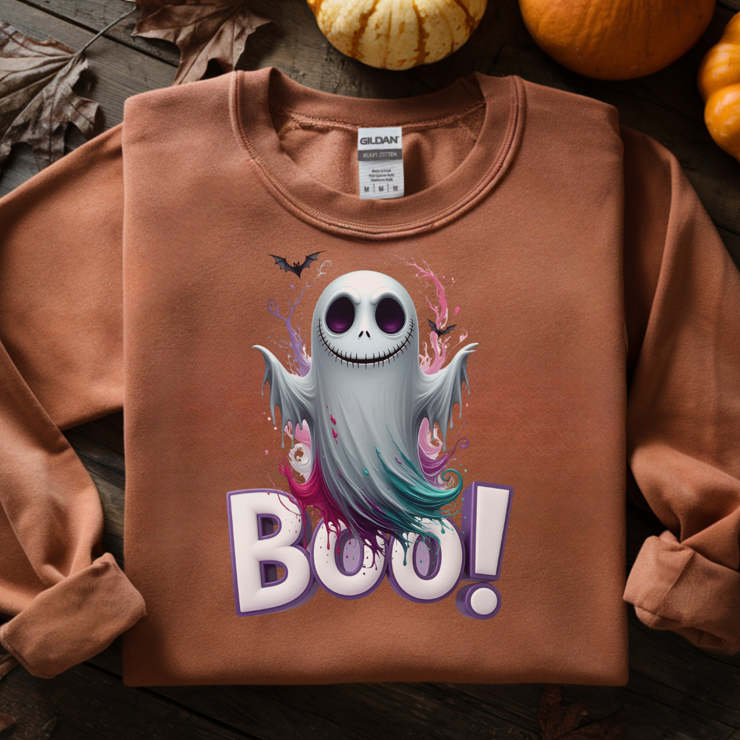 Boo! Ghost PNG for Sublimation, Unique Halloween Graphic, Printable Ghost Artwork, Spooky Season Digital File