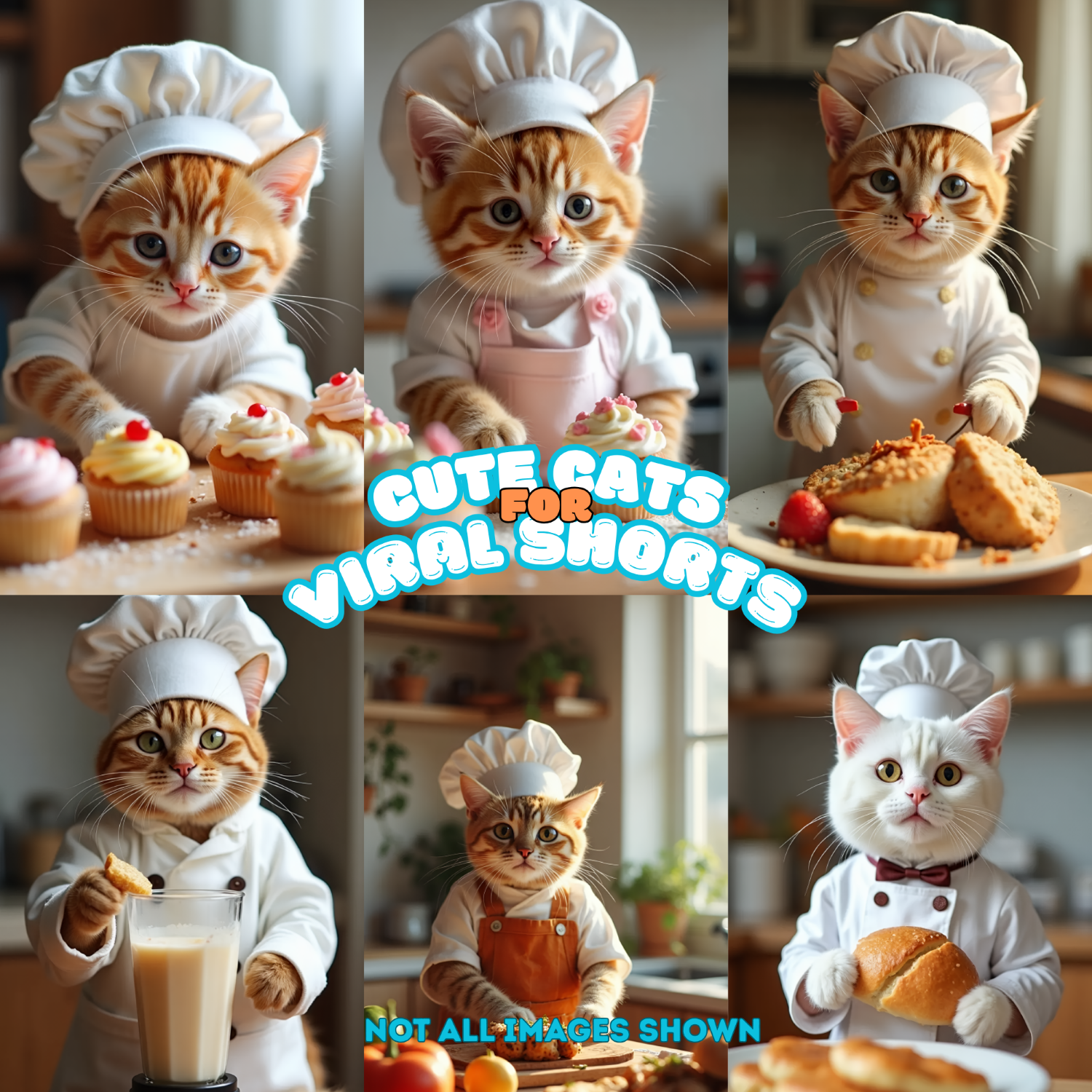 Cute Cats Viral Bundle, Adorable Chef Cats