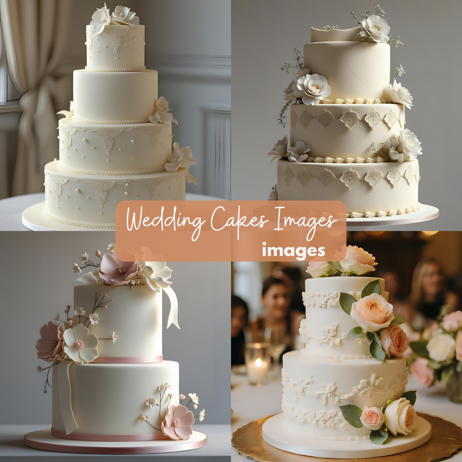 Dreamy Wedding Cake Clipart Bundle, Floral Cake Graphics for Invitations & Decor, wedding images, cake ideas
