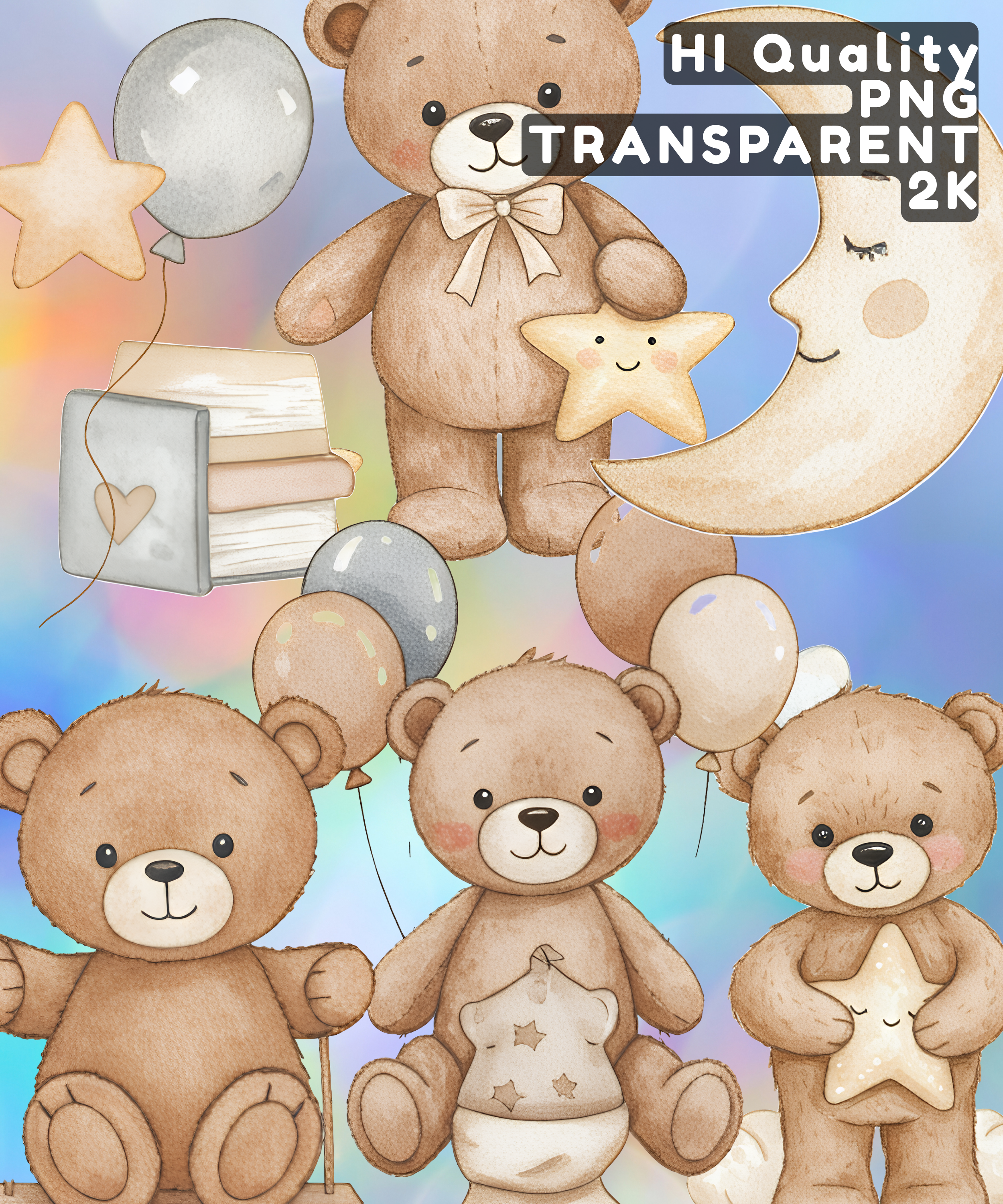 Bears Clipart, Overlays, clipart, bears, baby shower