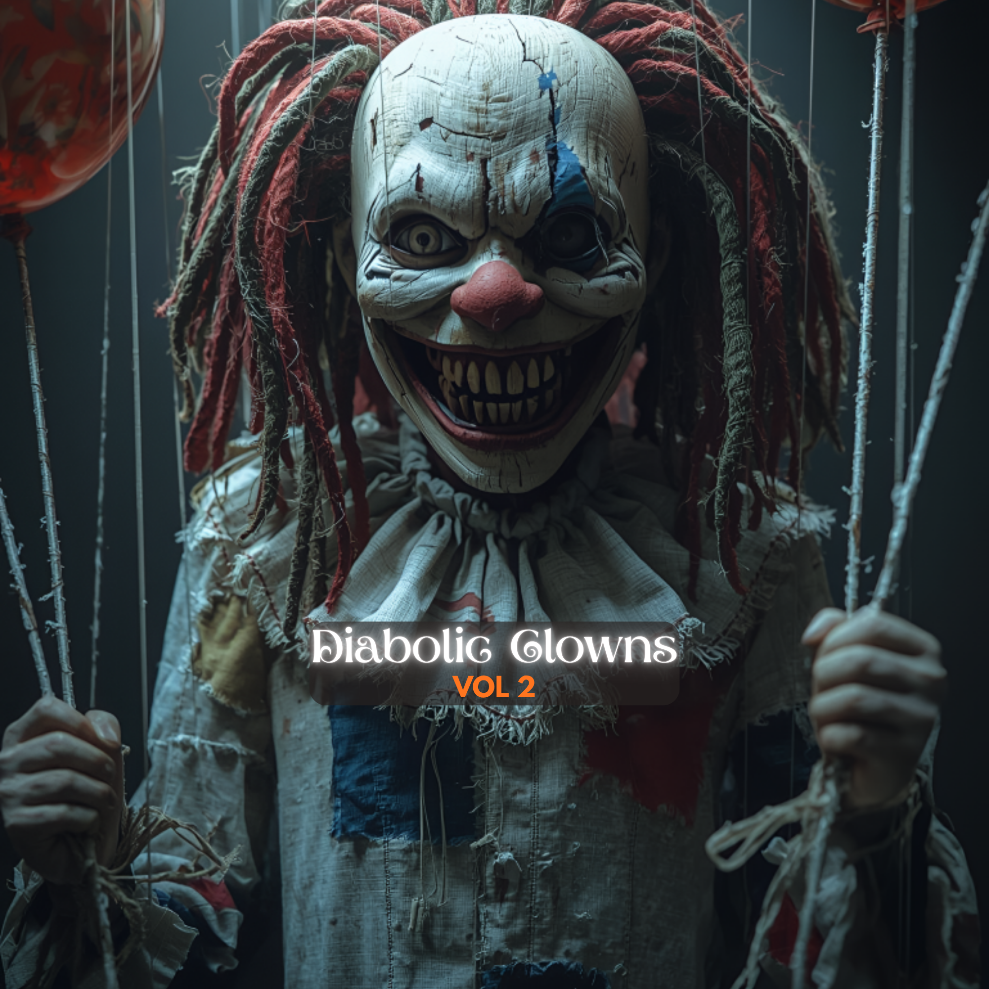 Diabolic Clowns Bundle | Scary Clown Digital Art | Horror Halloween , Horror Junk Journal Pages Macabre Clown Creepy