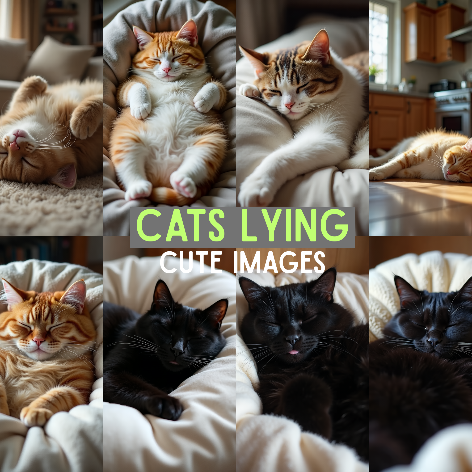 Adorable Cats Lying Down, cats images, cute cats sleeping, cats images
