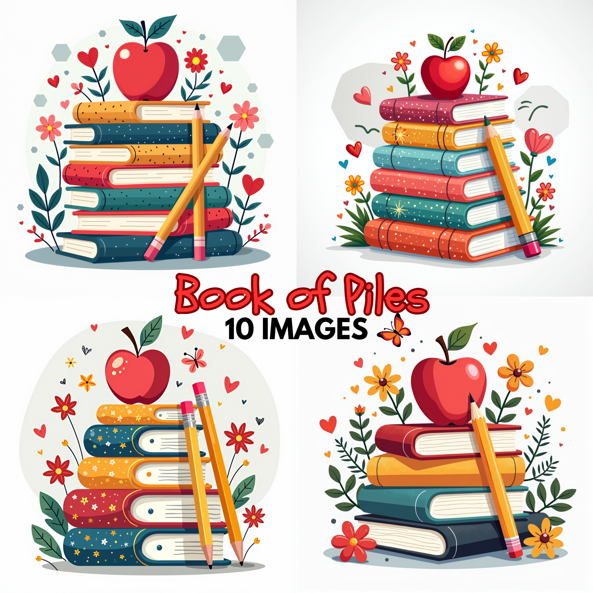 Cozy Reading Nook: Digital Book Lover's Kit, books png clipart, teachers cliparts