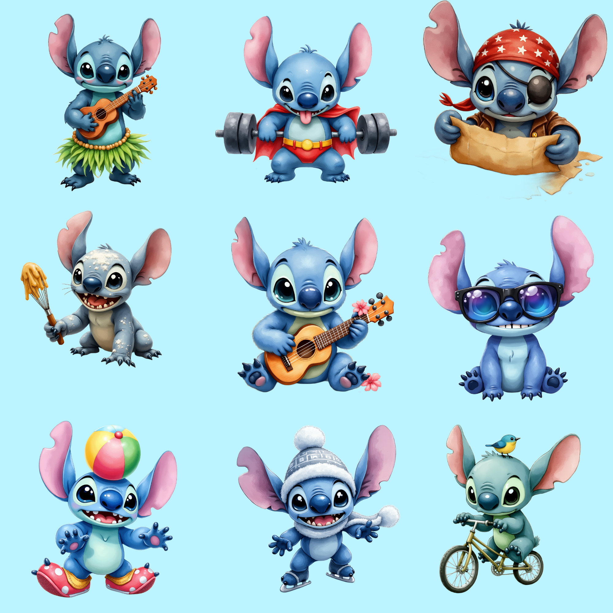 FREE 20 Stitch Clipart Bundle - Cute Lilo & Stitch PNGs, Transparent Background, Free Disney Clipart