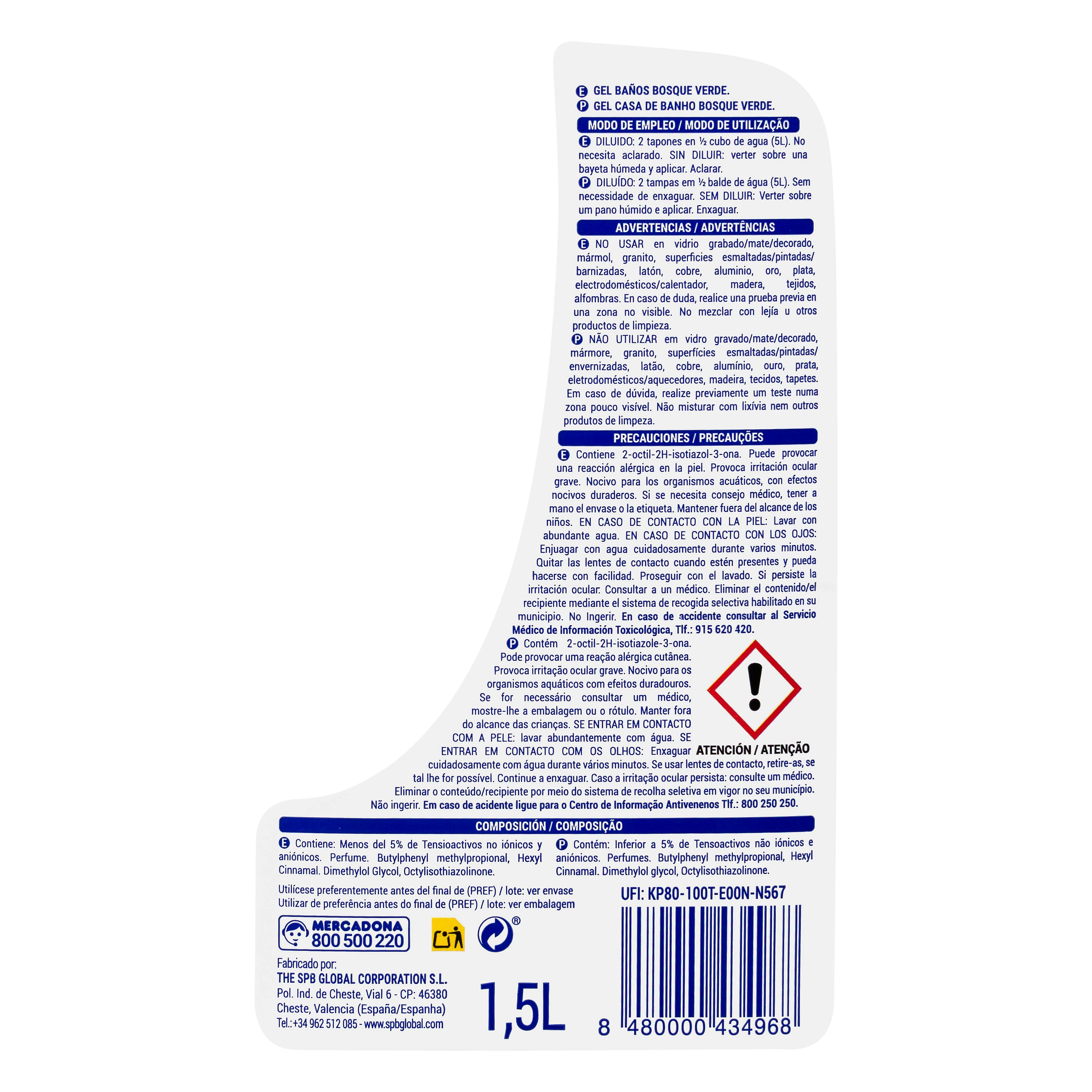 Bosque Verde GEL BAÑOS