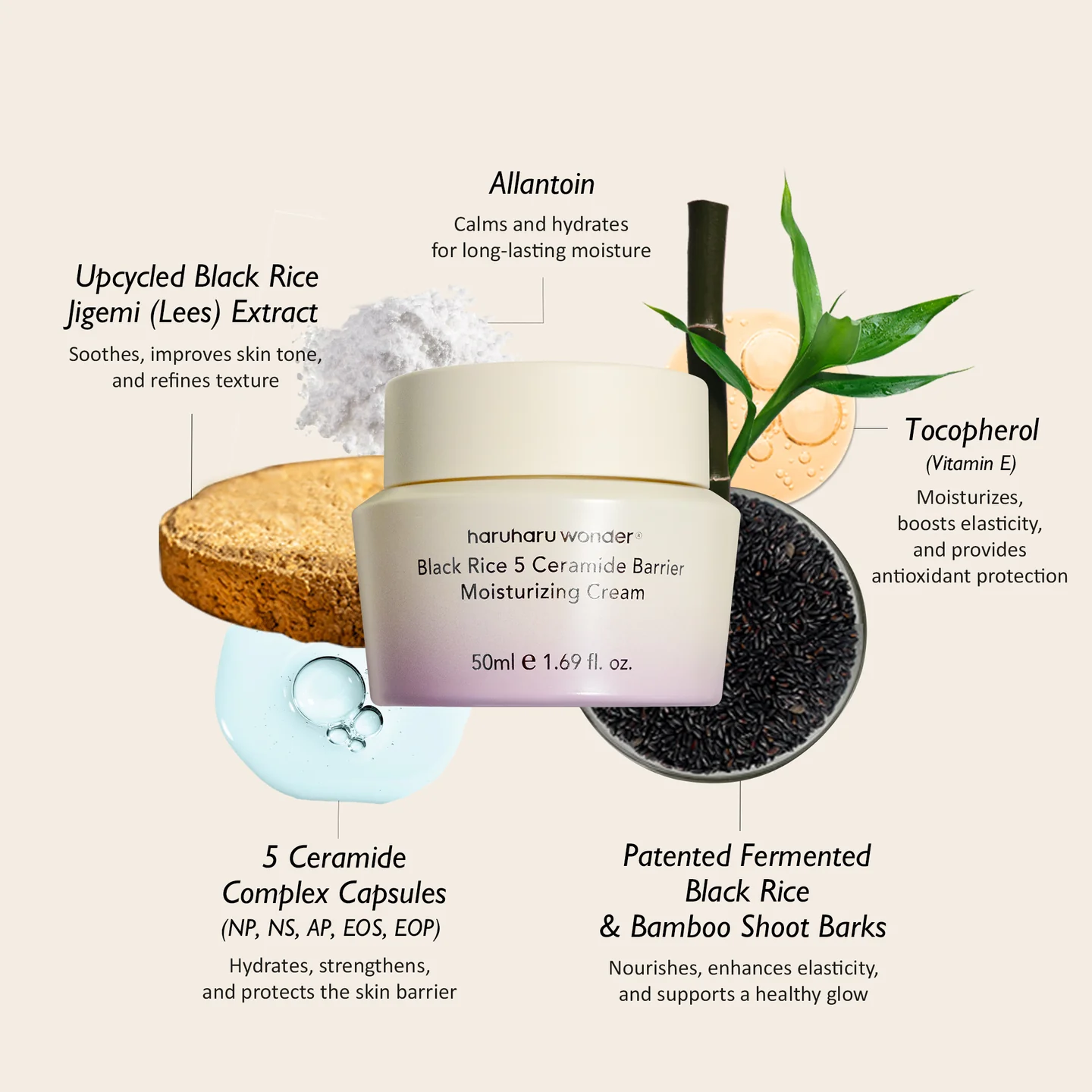 BLACK RICE 5 CERAMIDE BARRIER MOISTURIZING CREAM / UNSCENTED