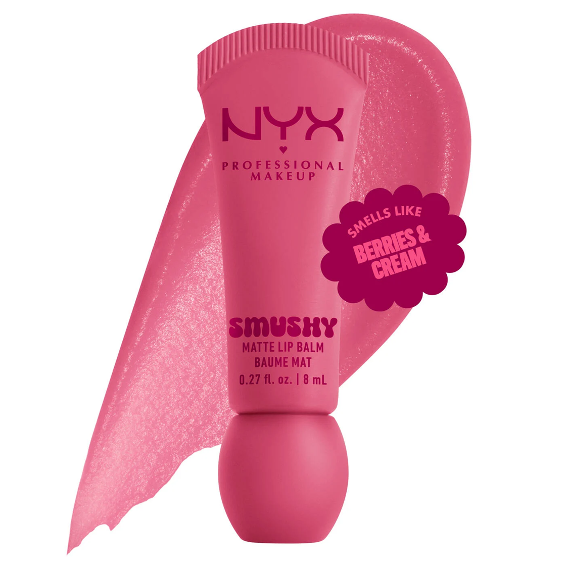 NYX Professional Makeup Smushy Matte Lip Balm tono Swipe Sesh (rosa chicle)