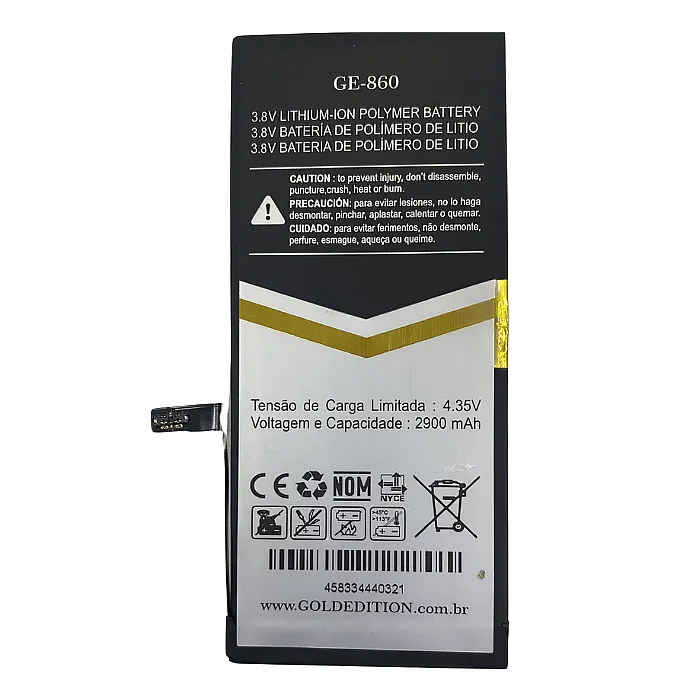 Bateria para Iphone 7 Plus Gold Edition Modelo GE-860