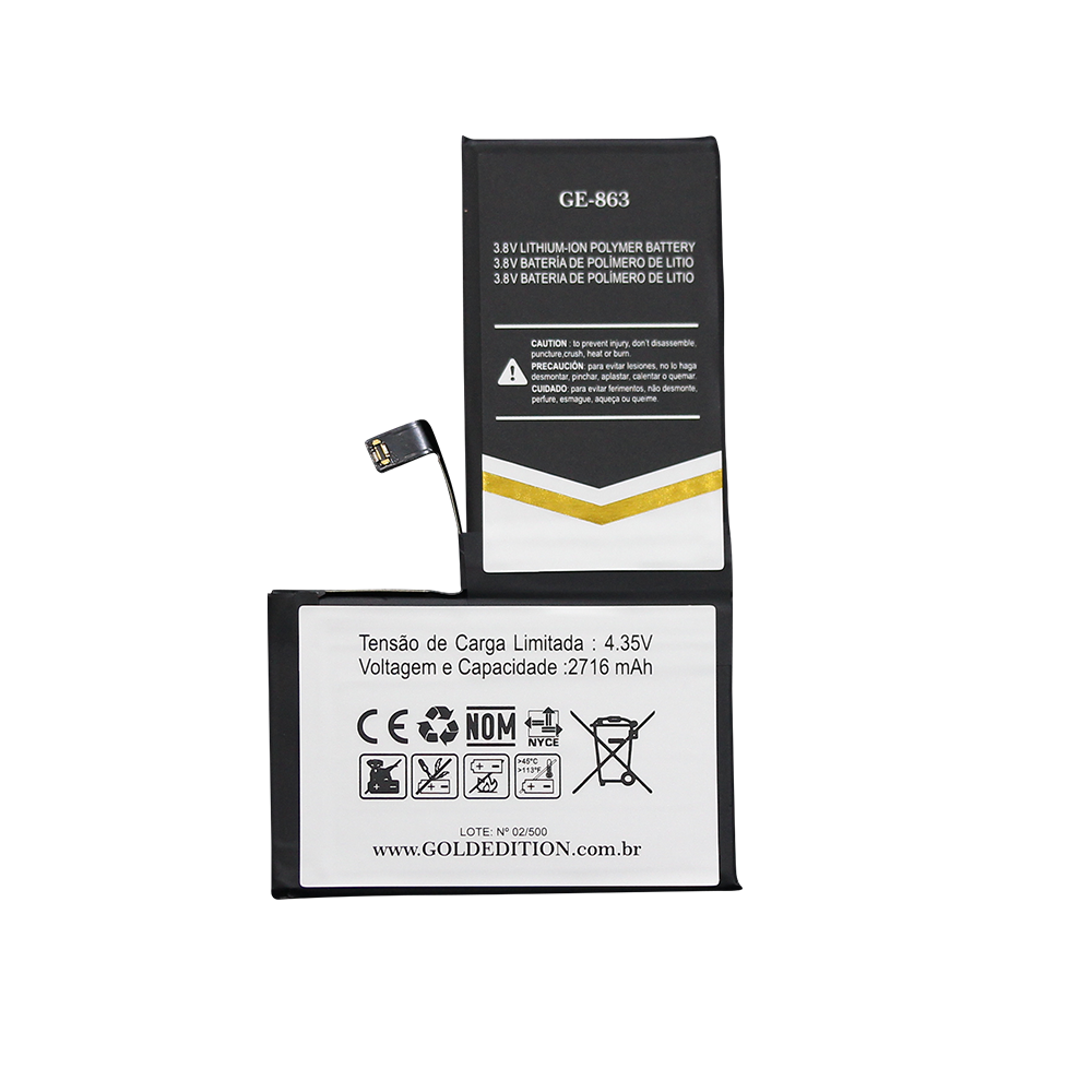 Bateria para Iphone X Gold Edition Modelo GE-863