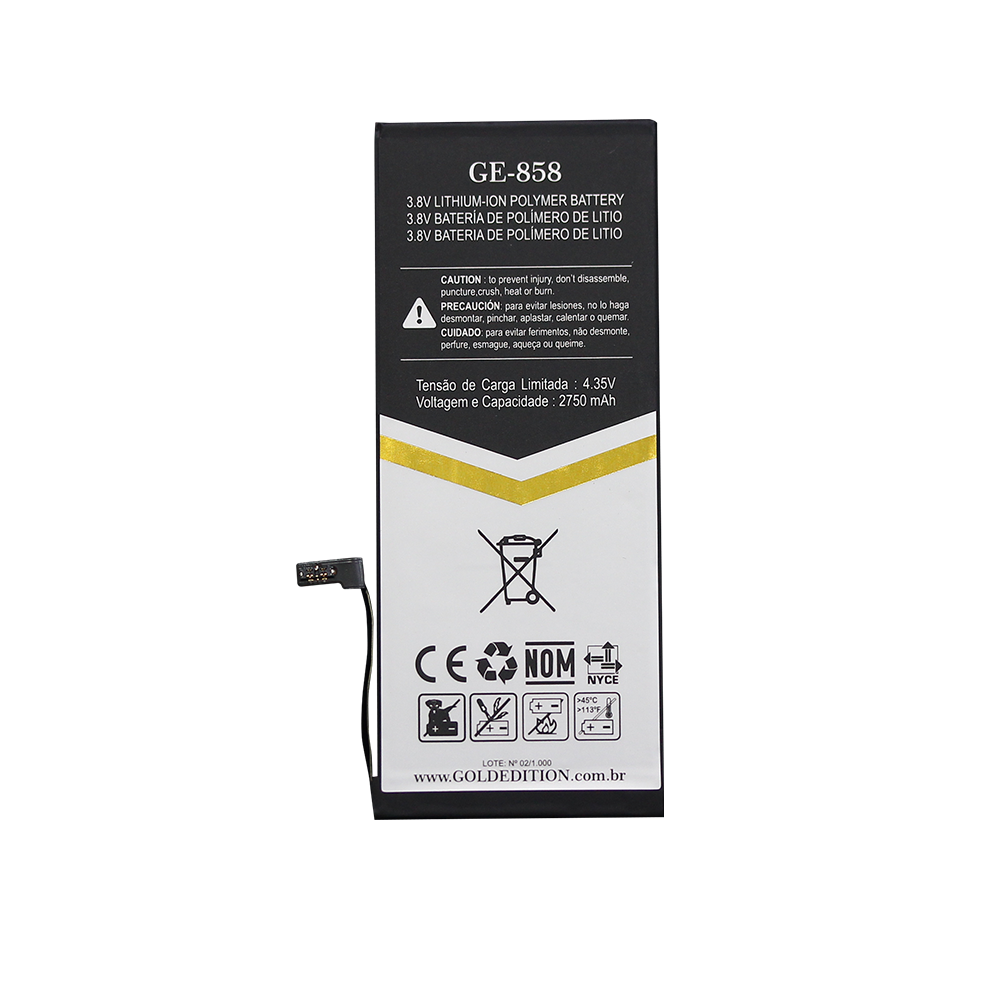 Bateria para Iphone 6s Plus Gold Edition Modelo GE-858