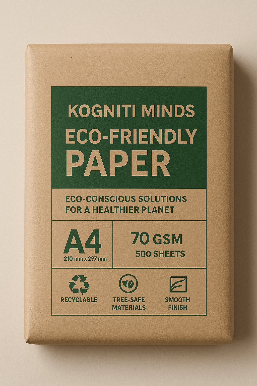 KOGNITI MINDS A4 Eco-Friendly Paper – 70 GSM, 500 Sheets