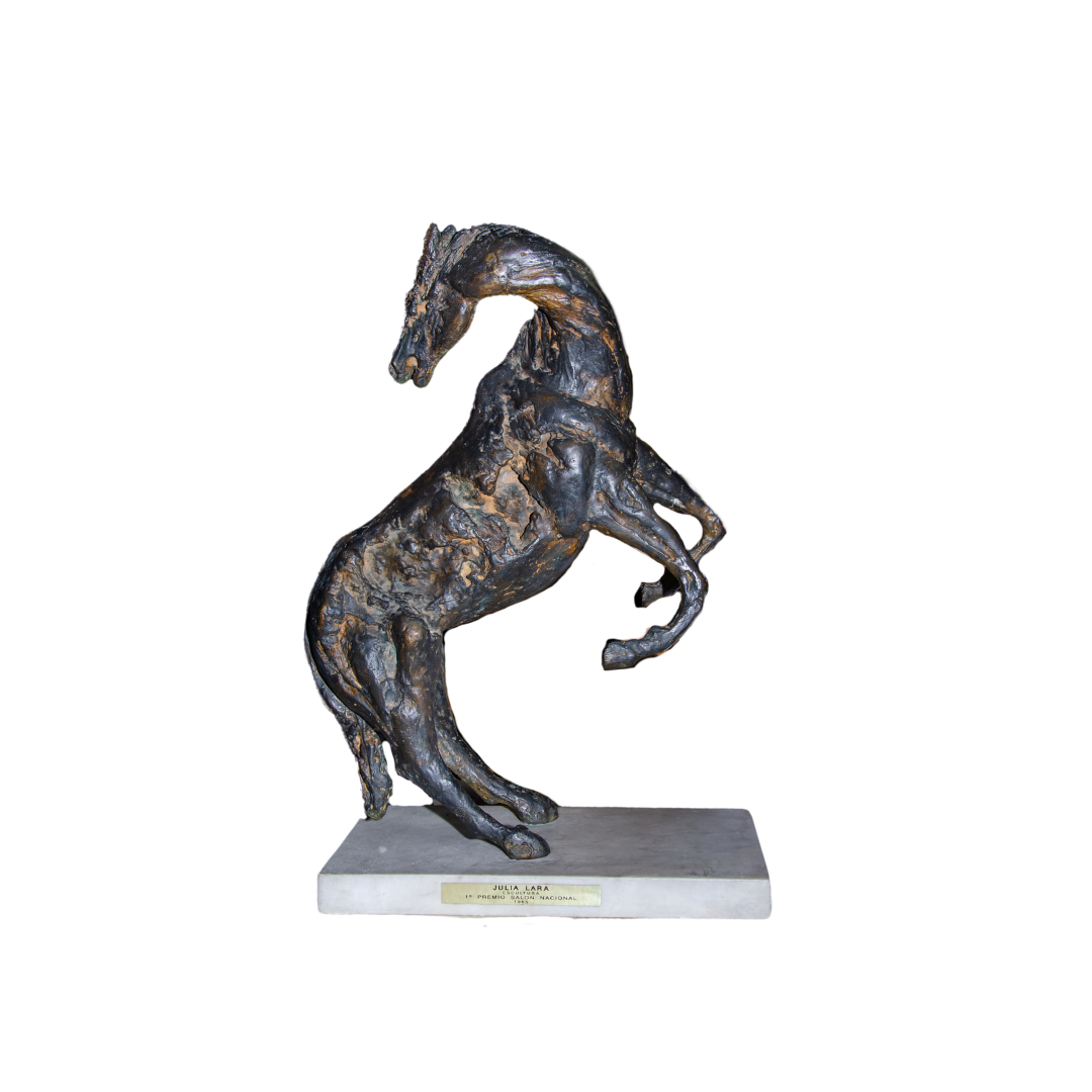 Escultura de caballo en bronce a la cera perdida