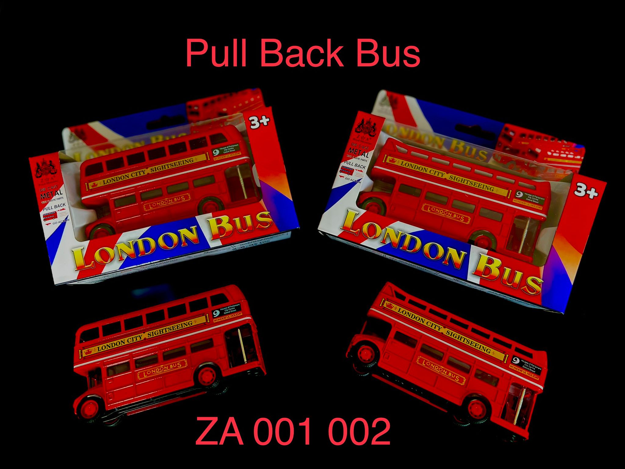Pull Back London Bus Toy