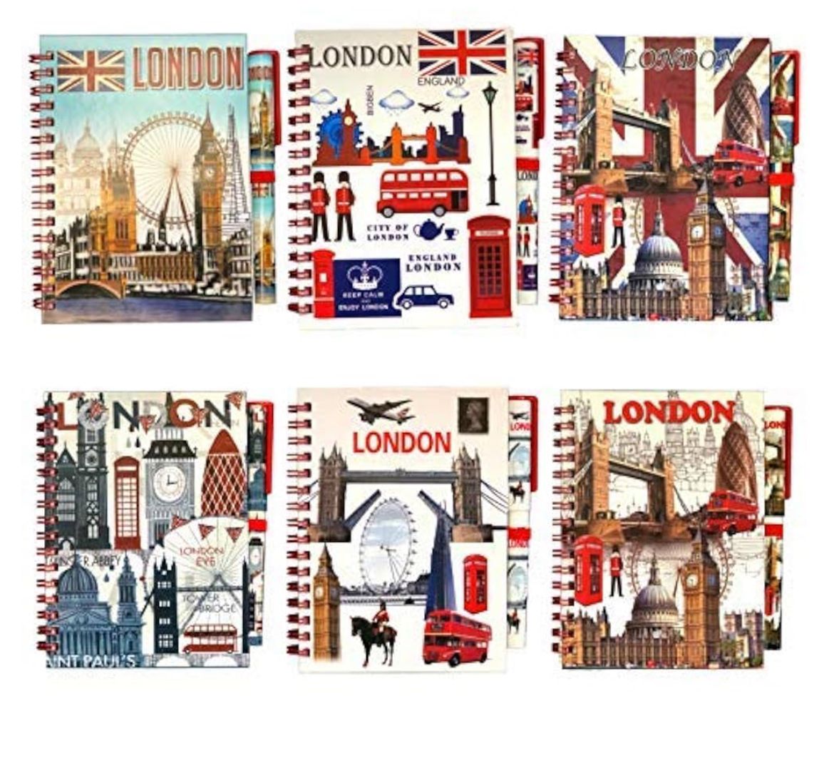 London-themed spiral notebooks