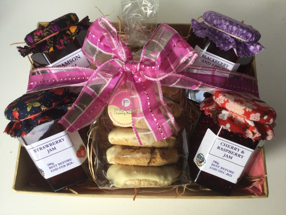 Homemade Jam and Cookie Gift Basket