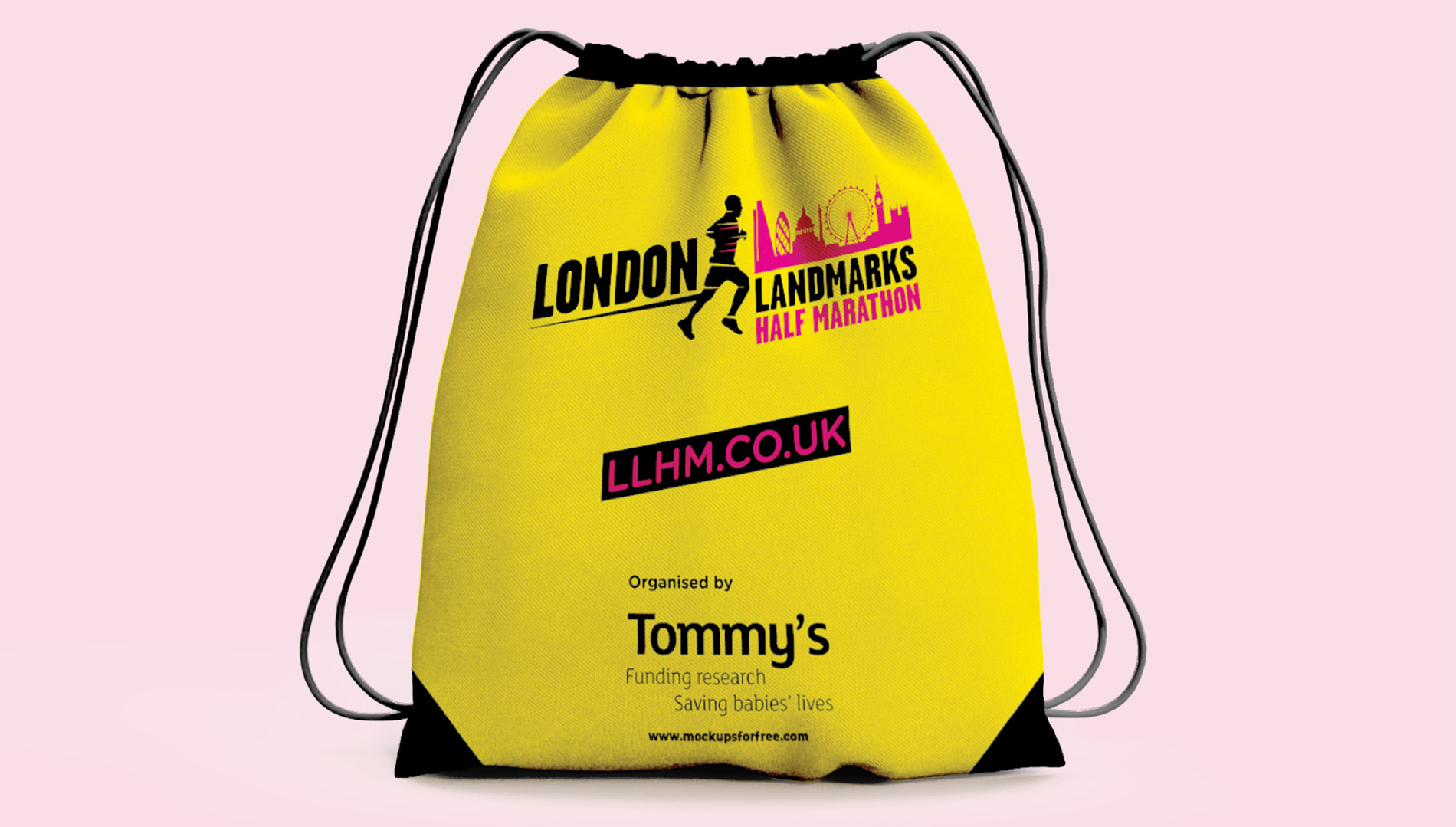 London Landmarks Half Marathon Drawstring Bag