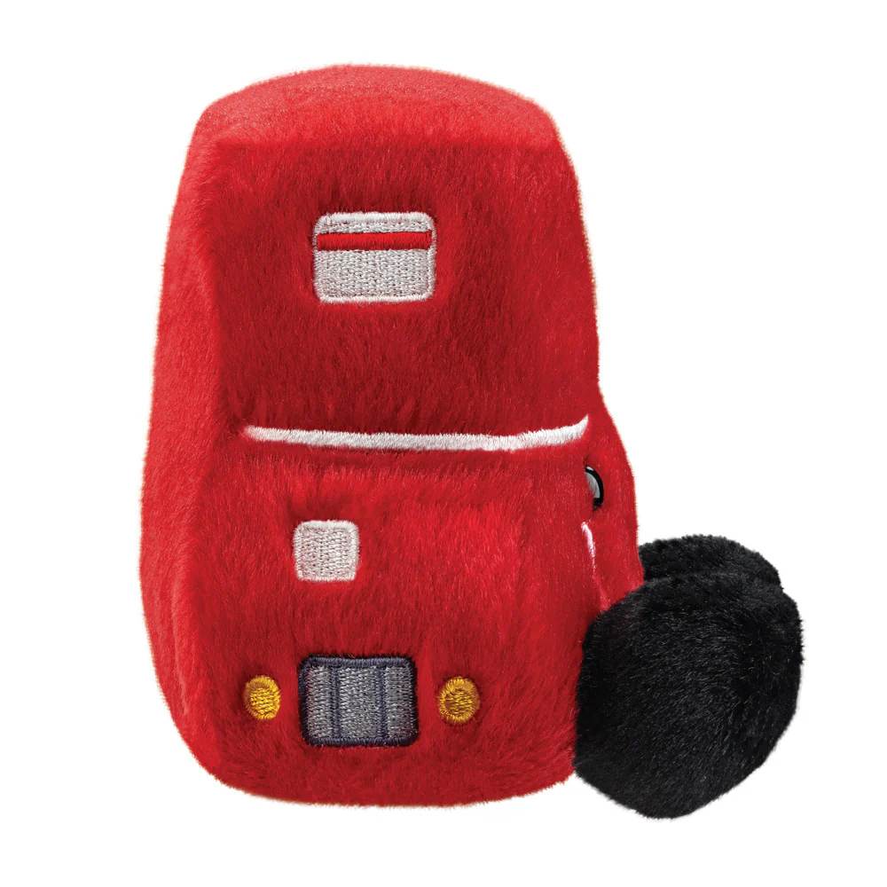 Plush Red Bus Toy