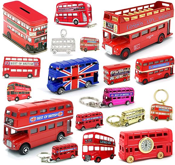 London Red Double-Decker Bus Toy Collection