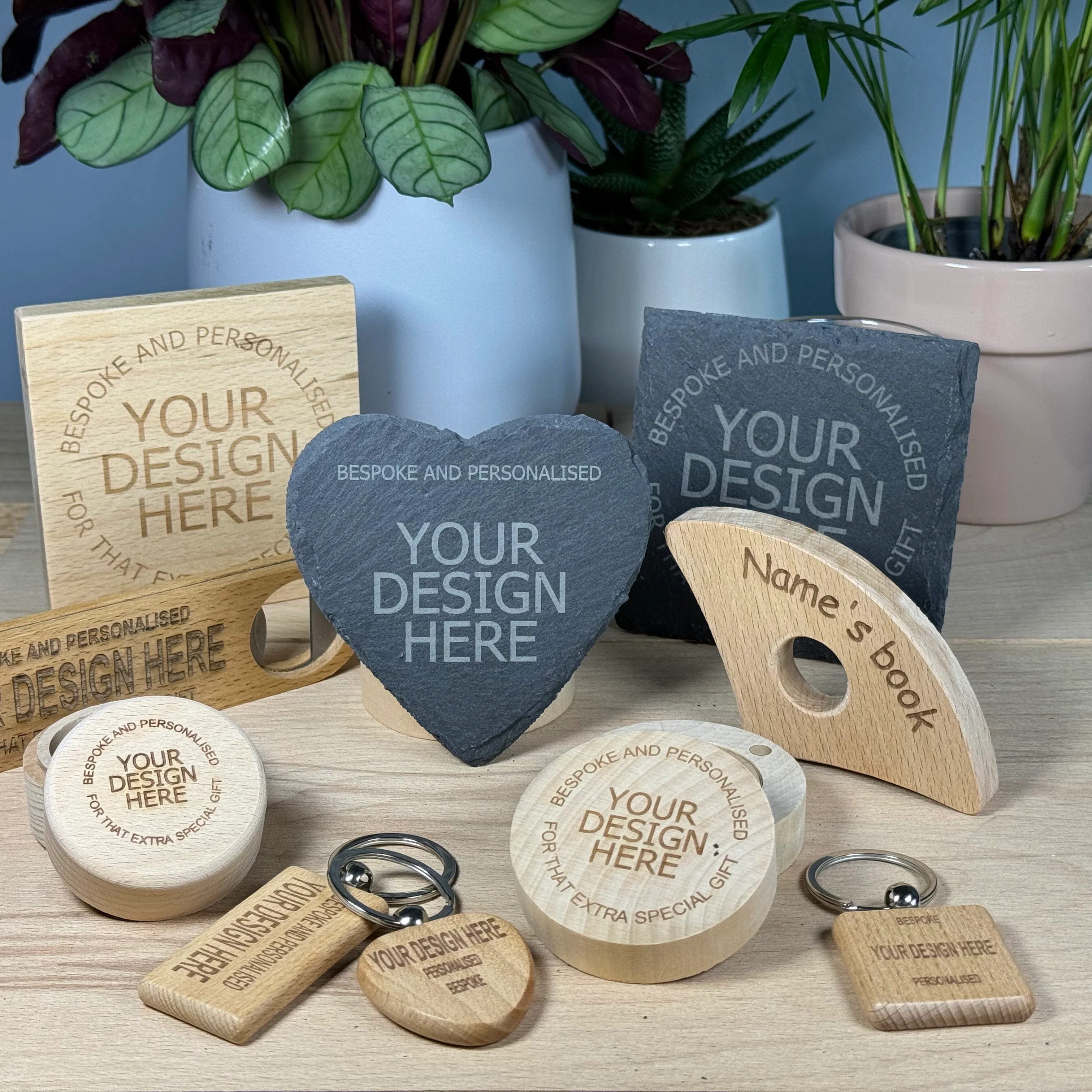Personalised Wooden & Slate Gifts Collection