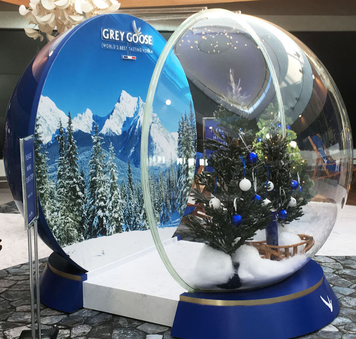 Grey Goose Winter Display Globe