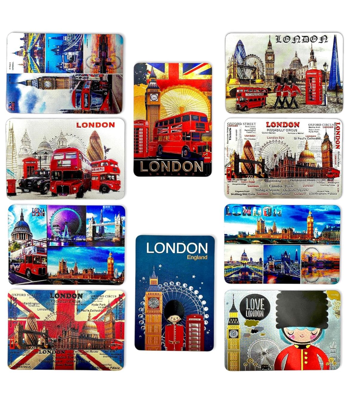 London Souvenir Magnets Set