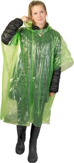Green Disposable Rain Poncho