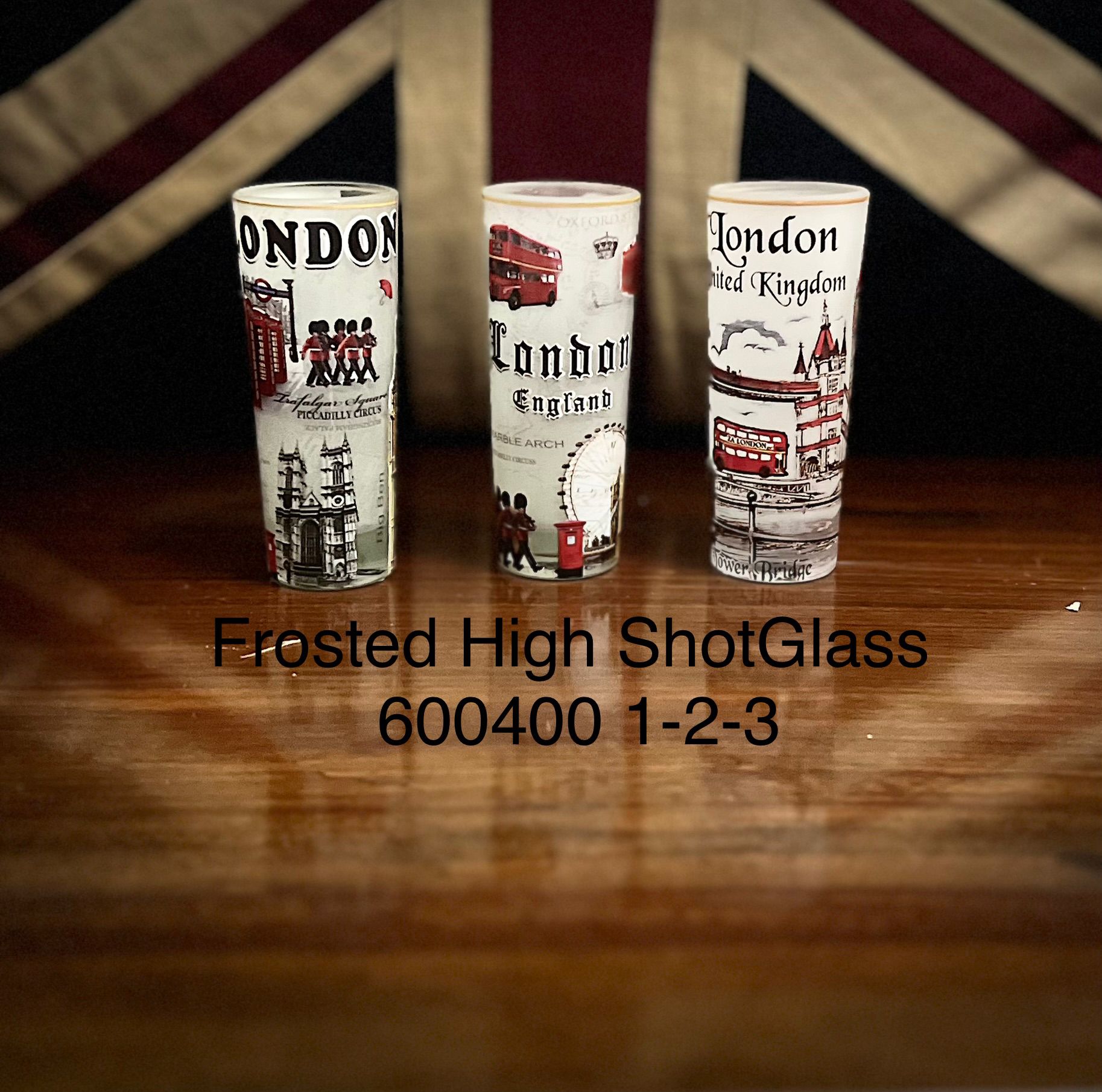London Frosted High Shot Glass Set