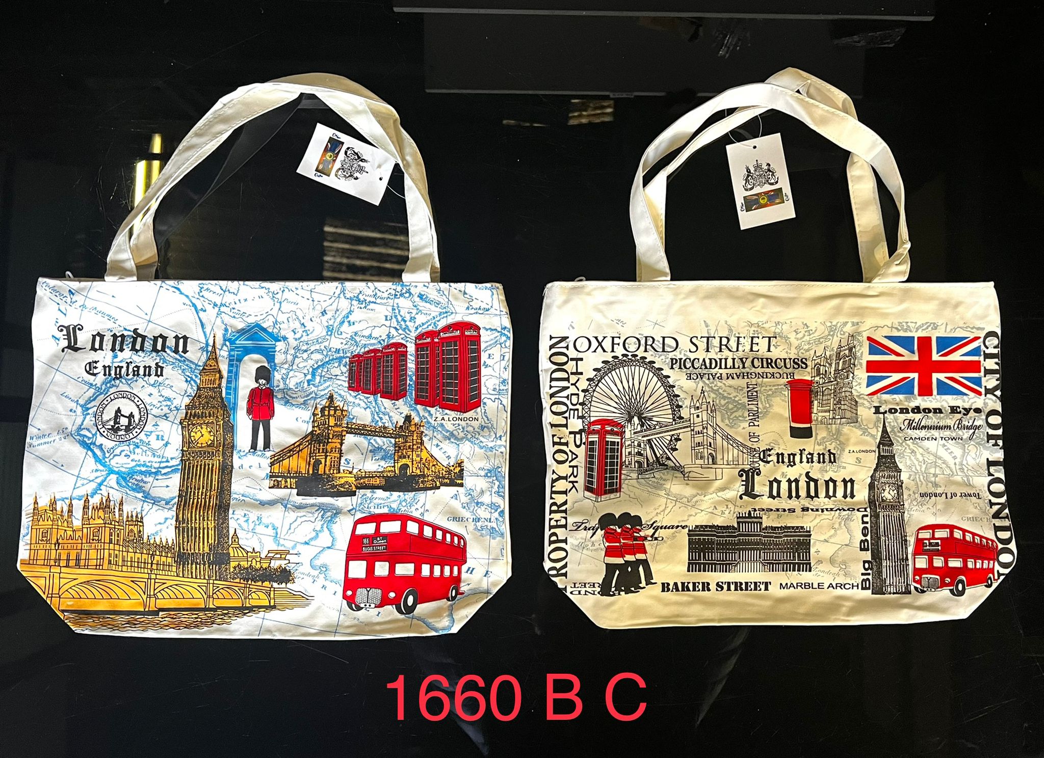 London-Themed Tote Bags