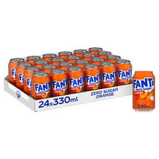 Fanta Zero Sugar Orange 330ml Cans (24-Pack)