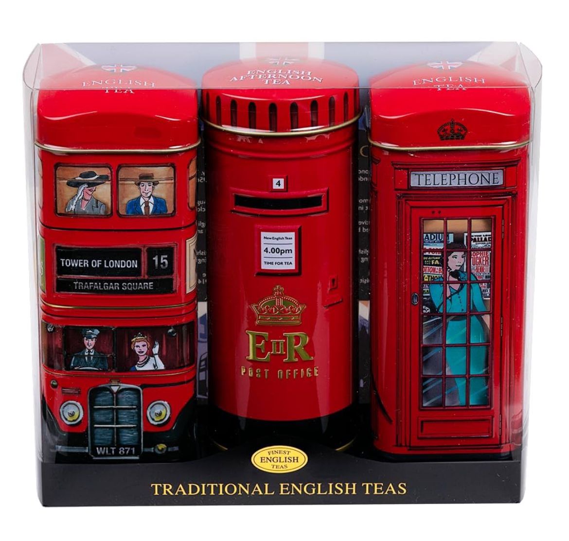 Traditional English Tea Tin Set